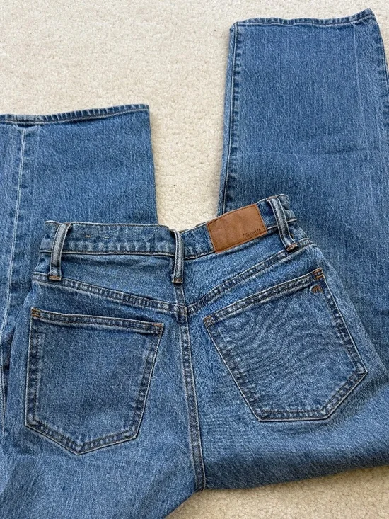 NWOT Madewell The Perfect Vintage Wide-Leg Crop Jean Blue Medium Wash Sz 24 - Picture 3 of 5